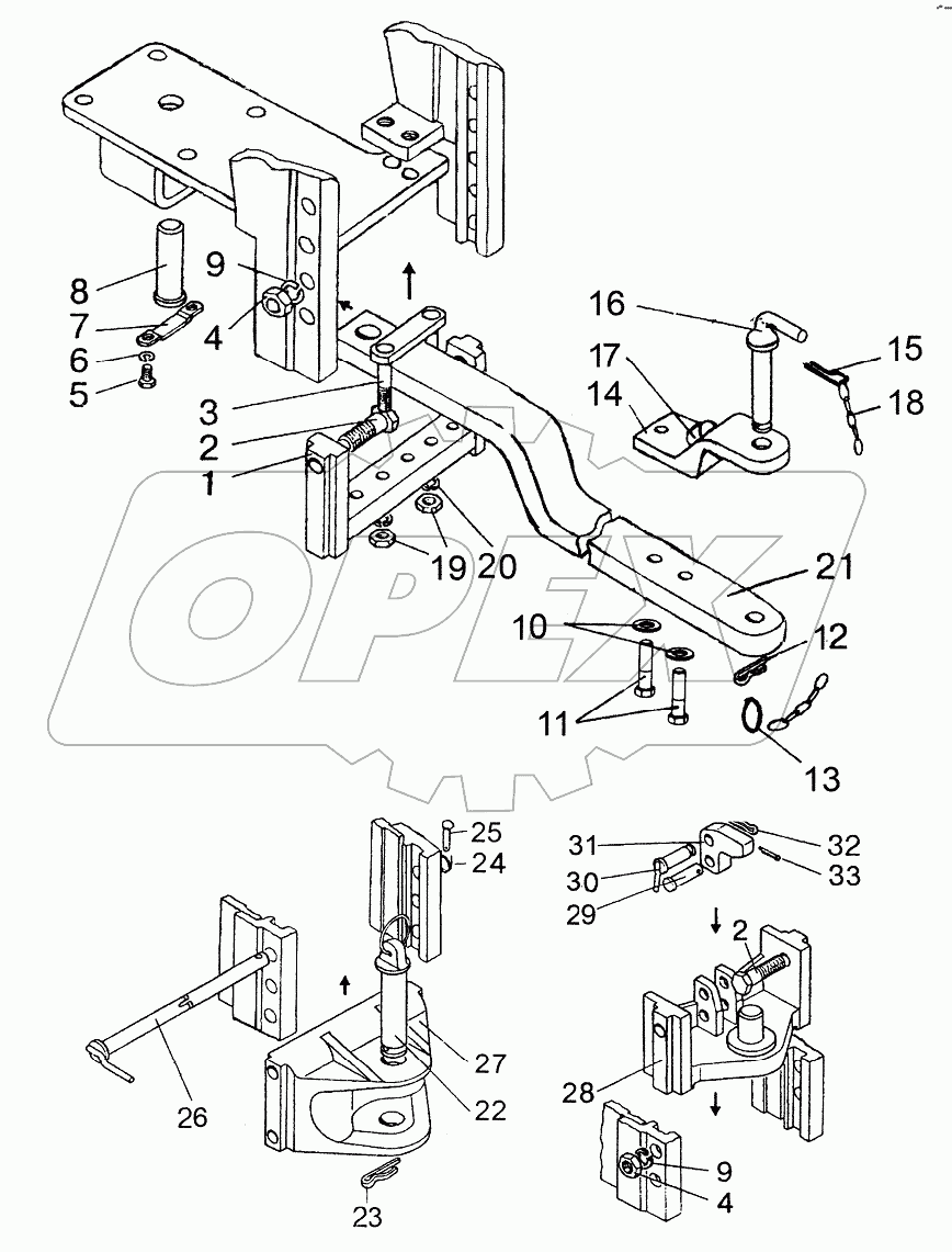 Тягово-сцепное устройство (варианты комплектации)