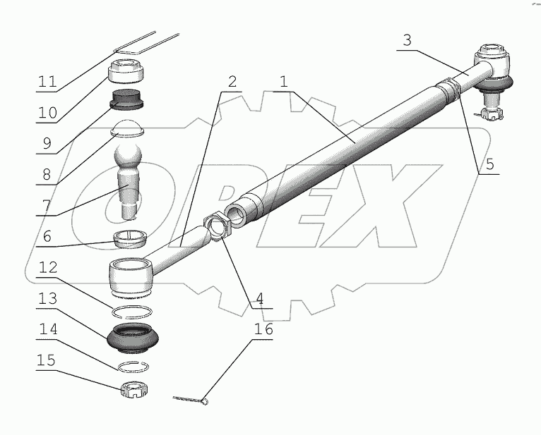 Тяга рулевая