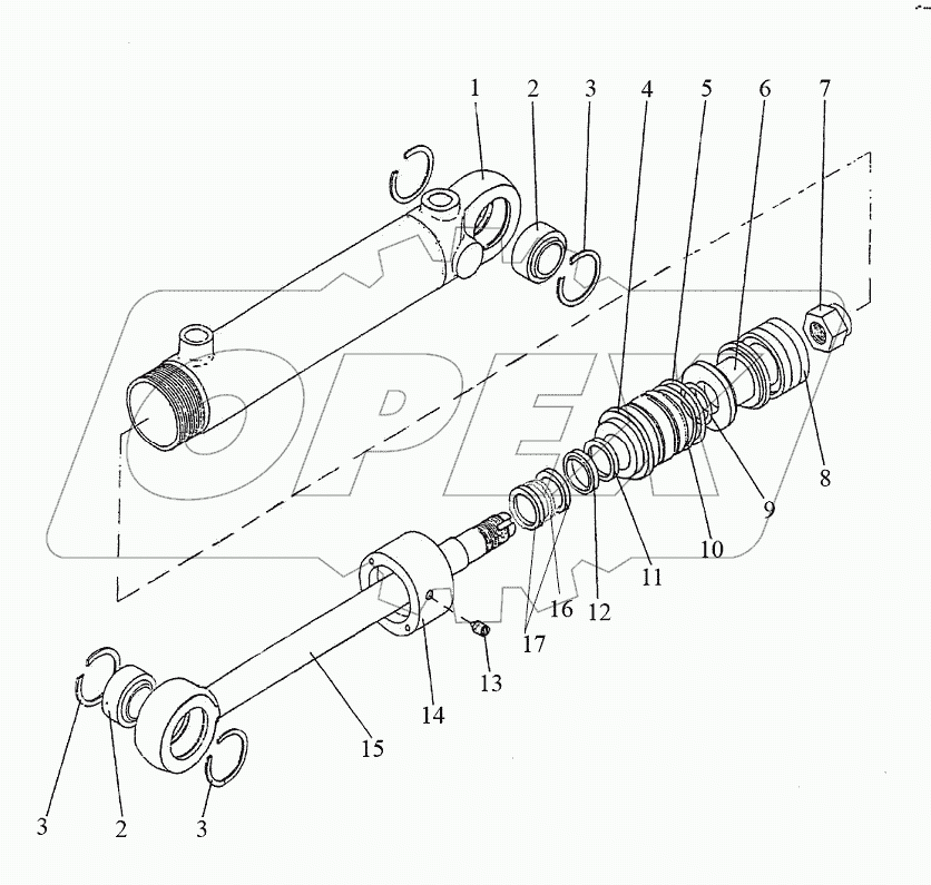 Гидроцилиндр 50x25-200