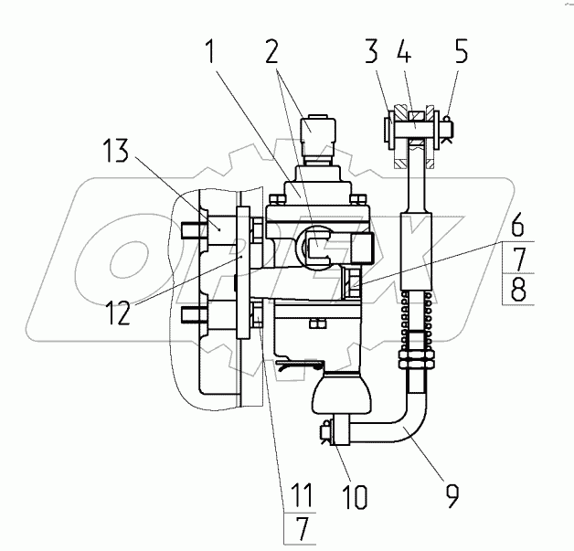 Кран тормозной
