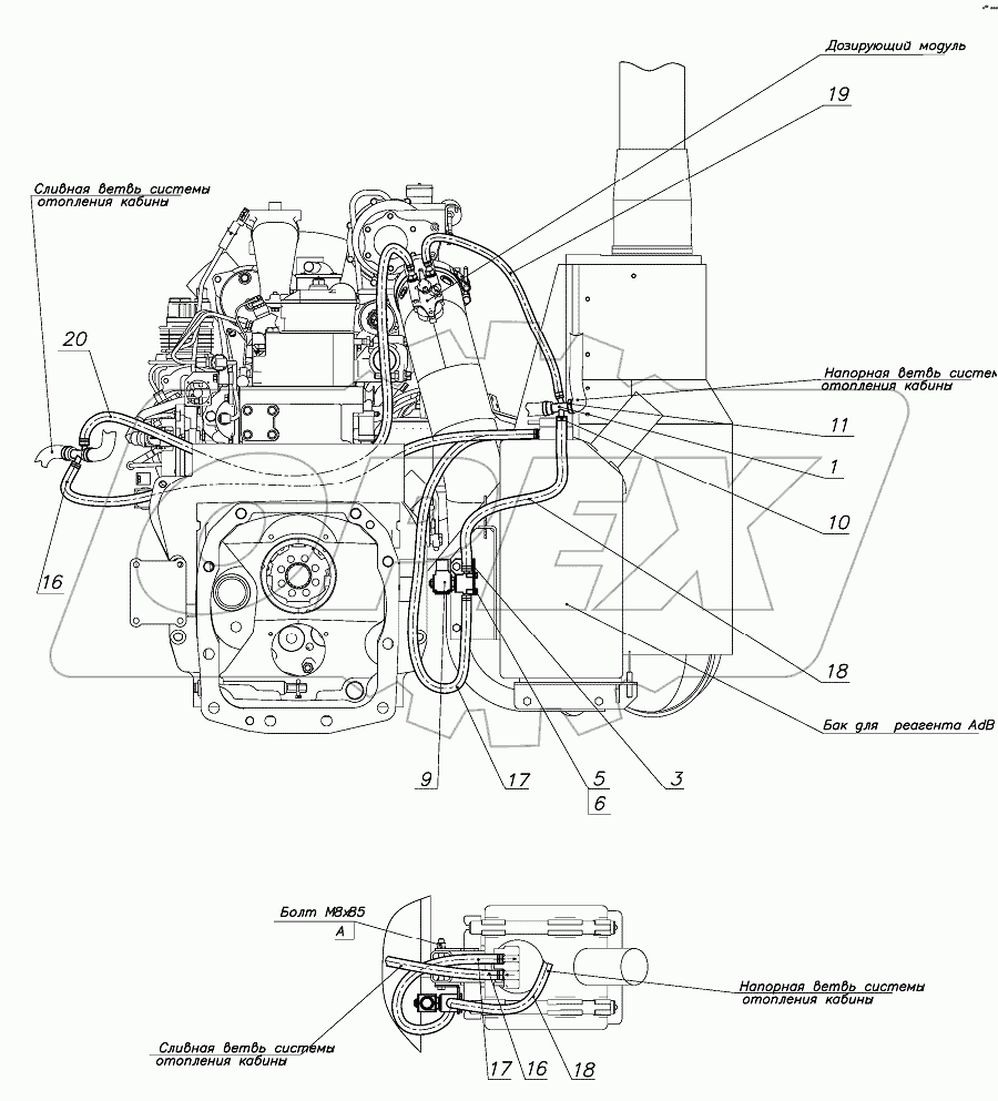 Система подогрева бака