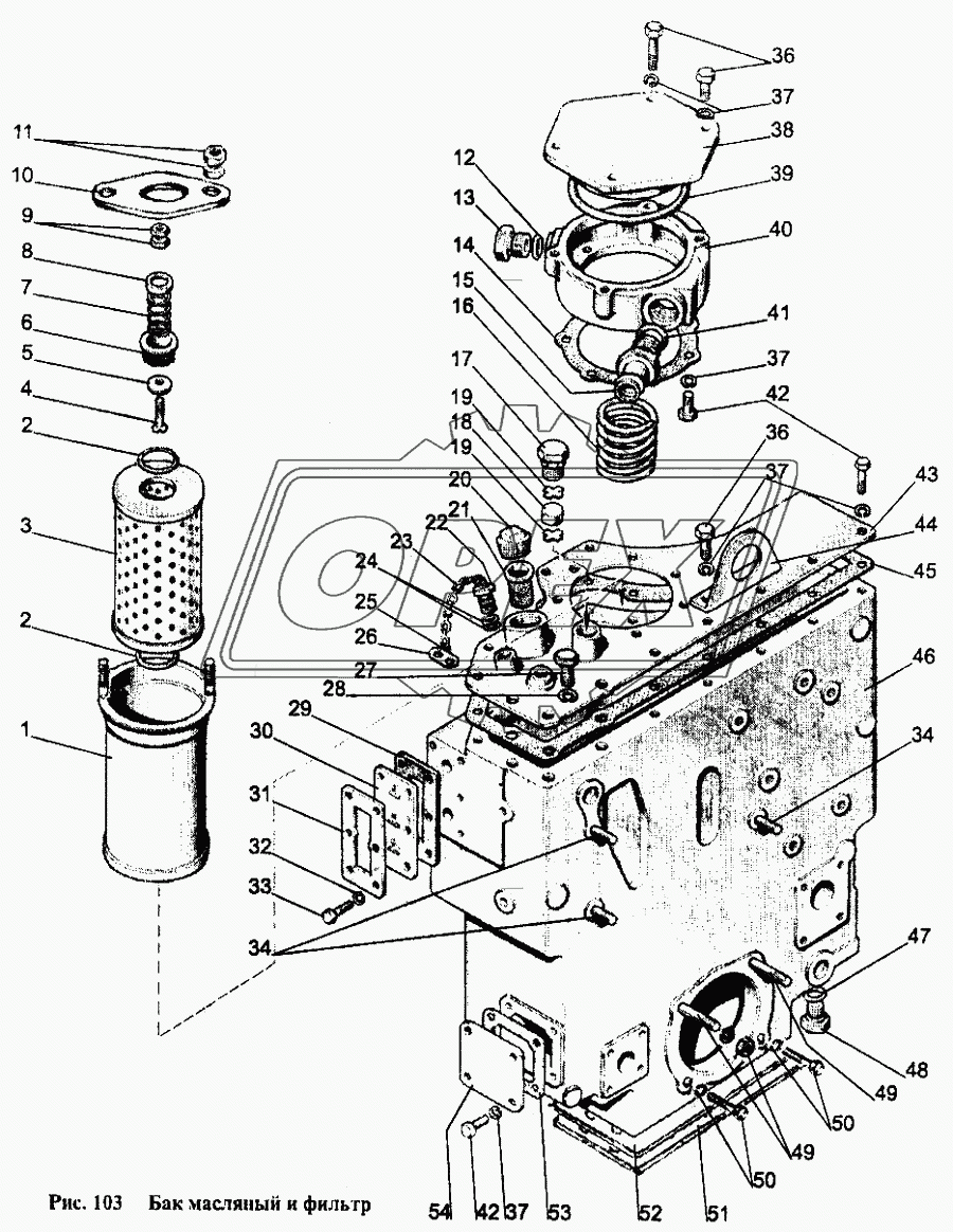 Бак масляный и фильтр