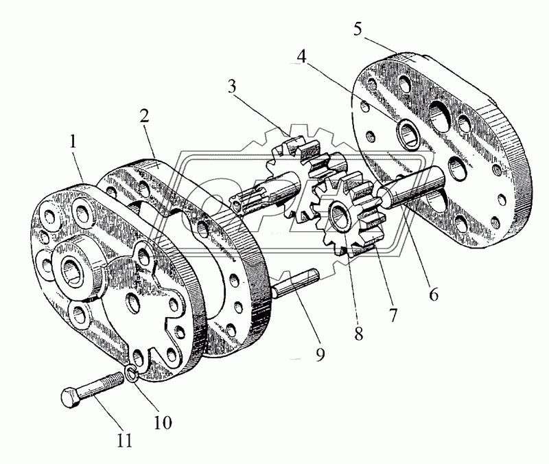 Насос масляный шестеренный