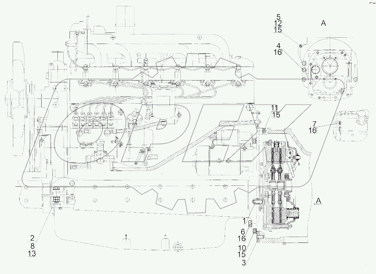 Установка двигателя