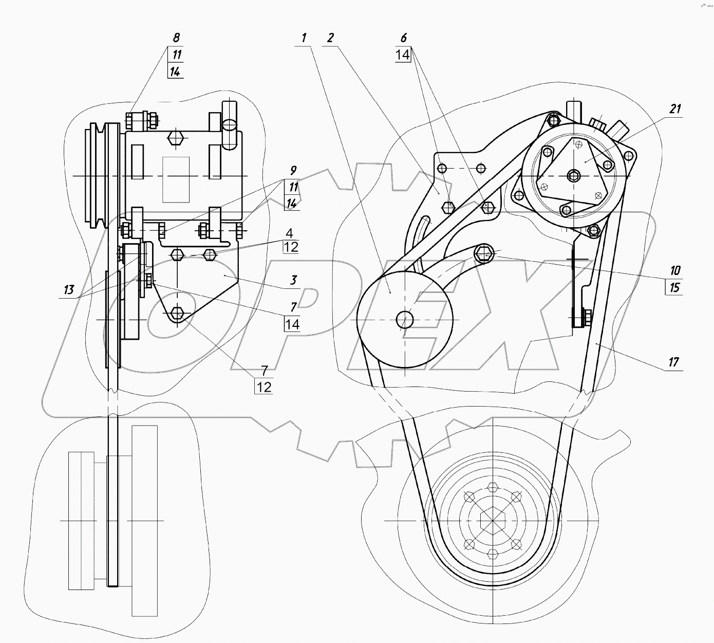 Установка компрессора