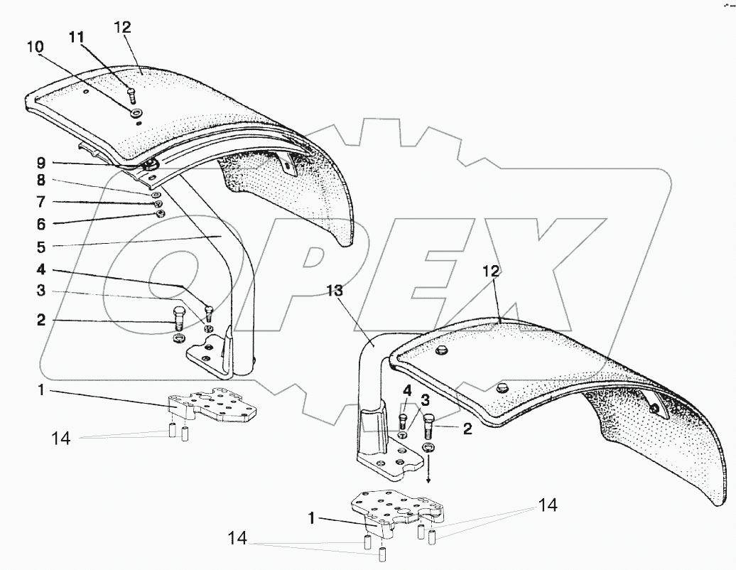 Крылья передних колес