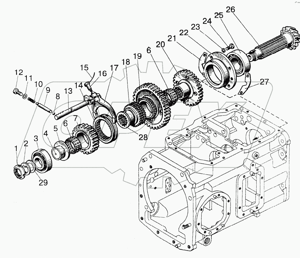 Вал вторичный