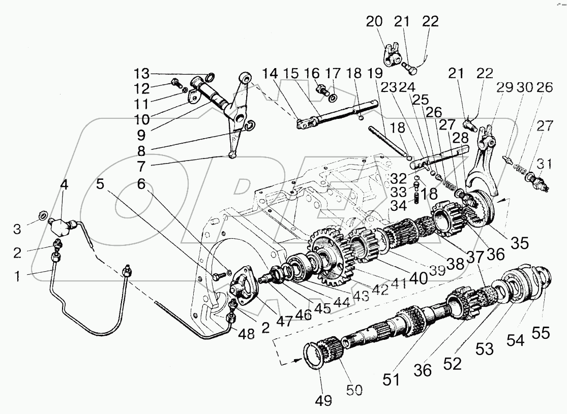 Вал пониженных передач