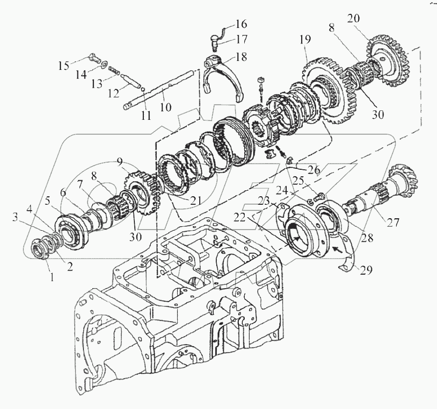 Вал вторичный