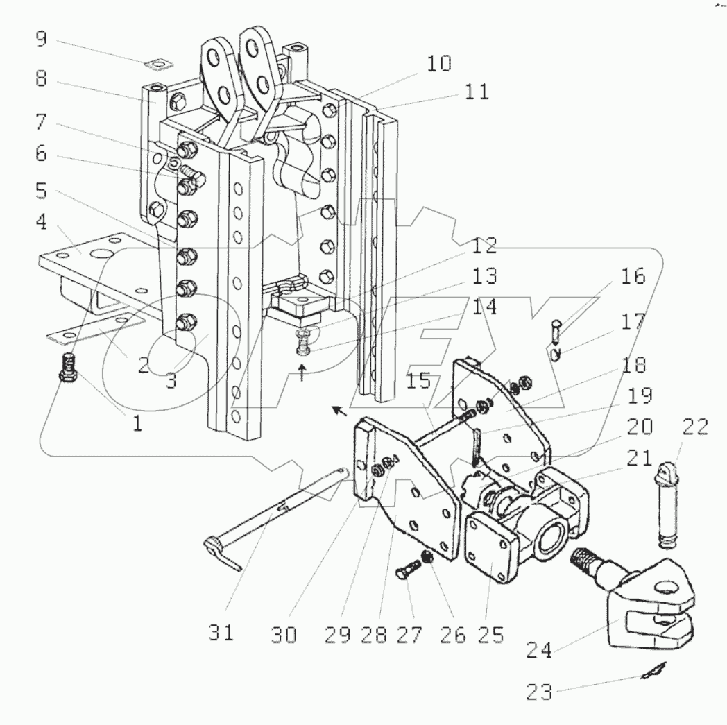 Тягово-сцепное устройство