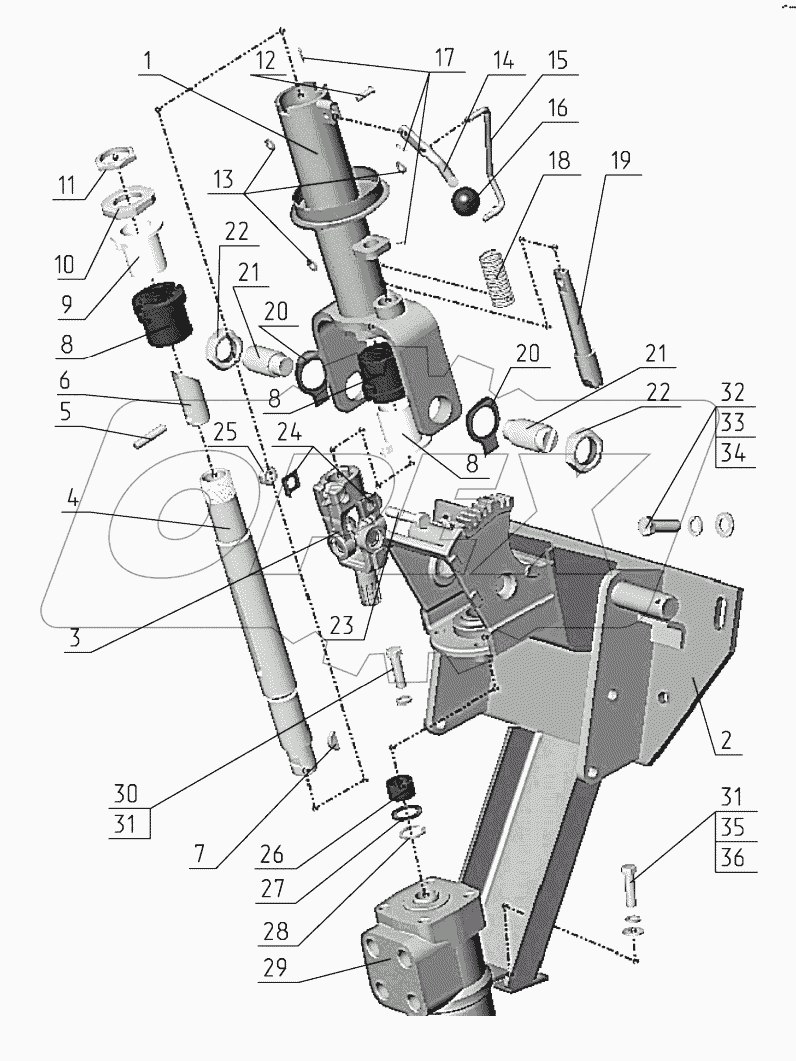 Колонка рулевая (реверса)