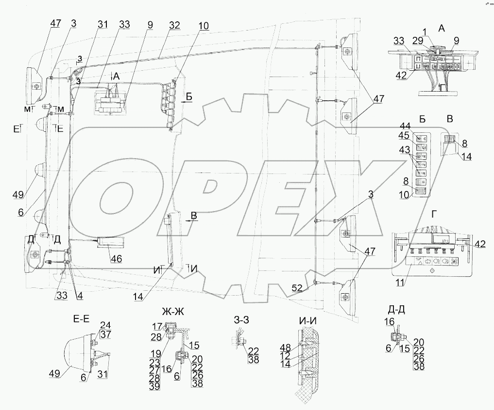 Установка фар рабочих