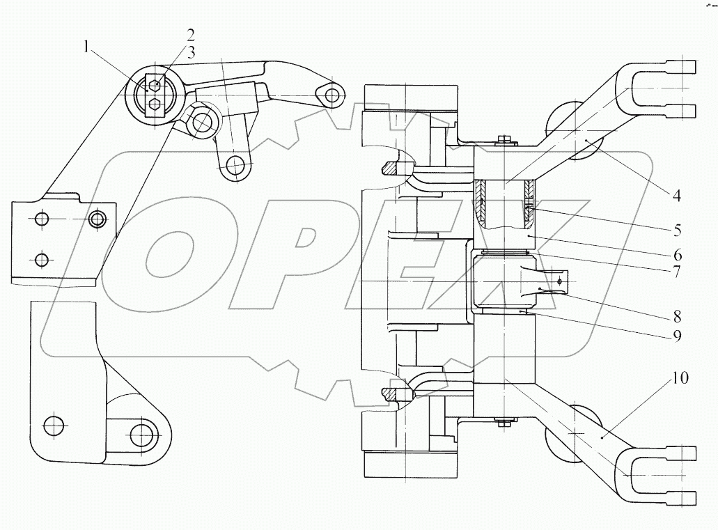 Кронштейн с рычагами