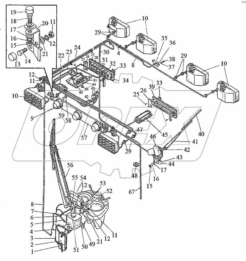 Электрооборудование по кабине II