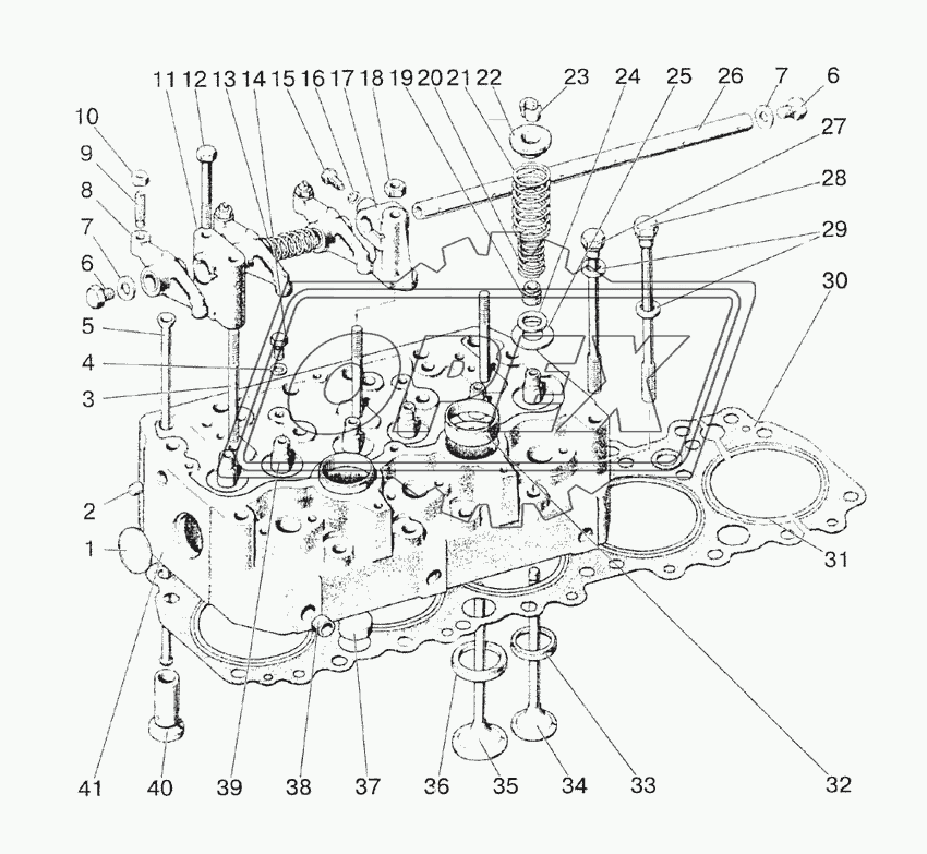 Головка цилиндров. Клапаны и толкатели клапанов (1522)