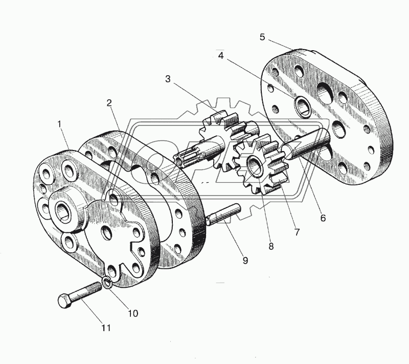 Насос масляный шестеренный