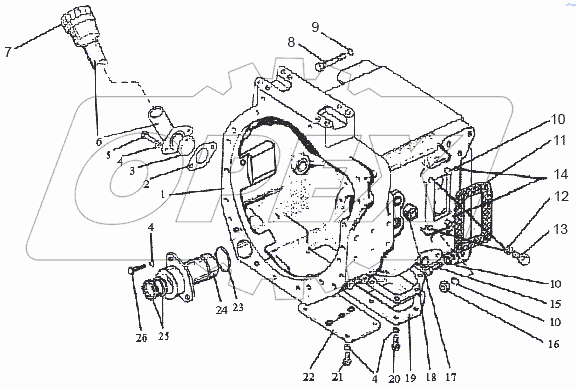  Корпус сцепления
