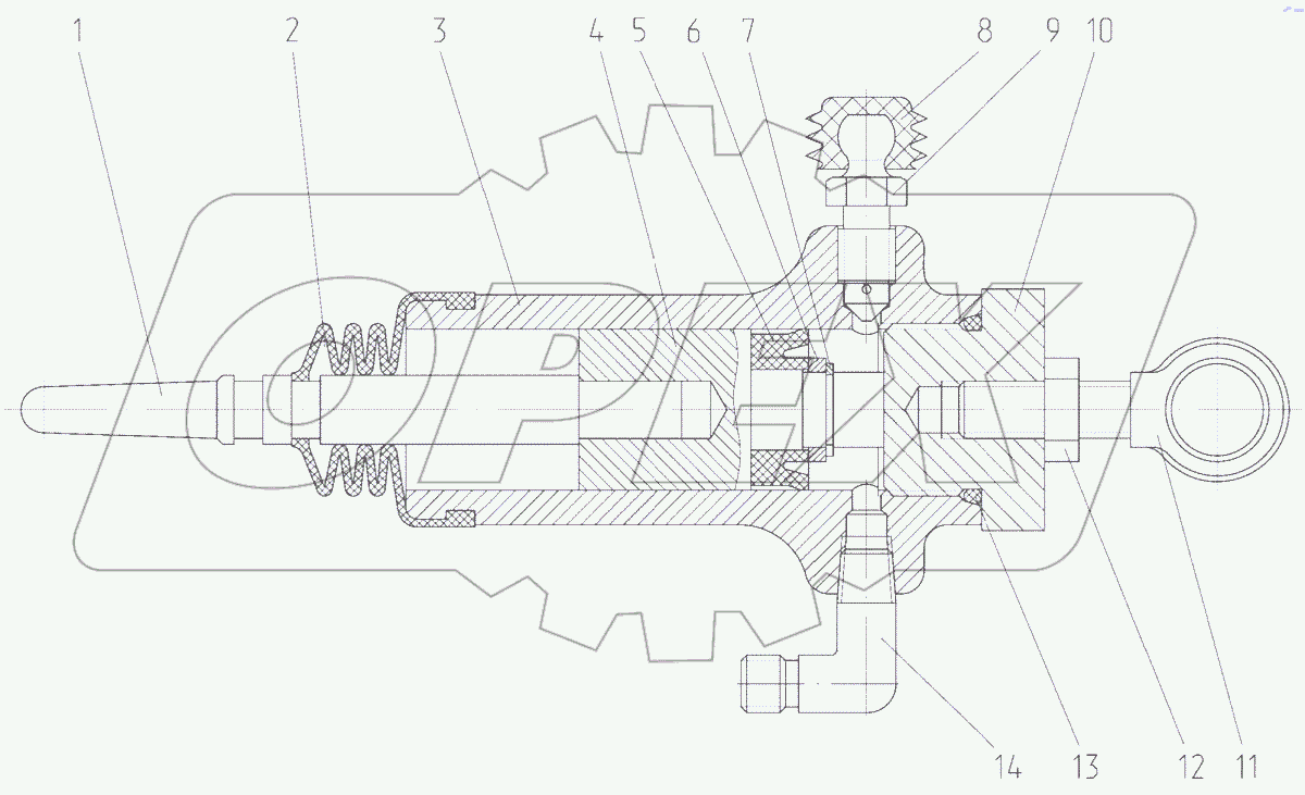  Цилиндр рабочий
