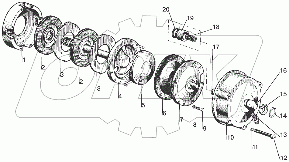  Механизм блокировки  дифференциала.