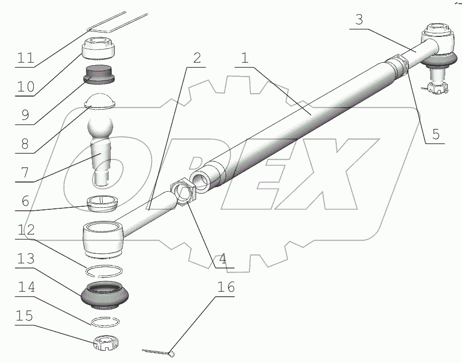  Тяга рулевая