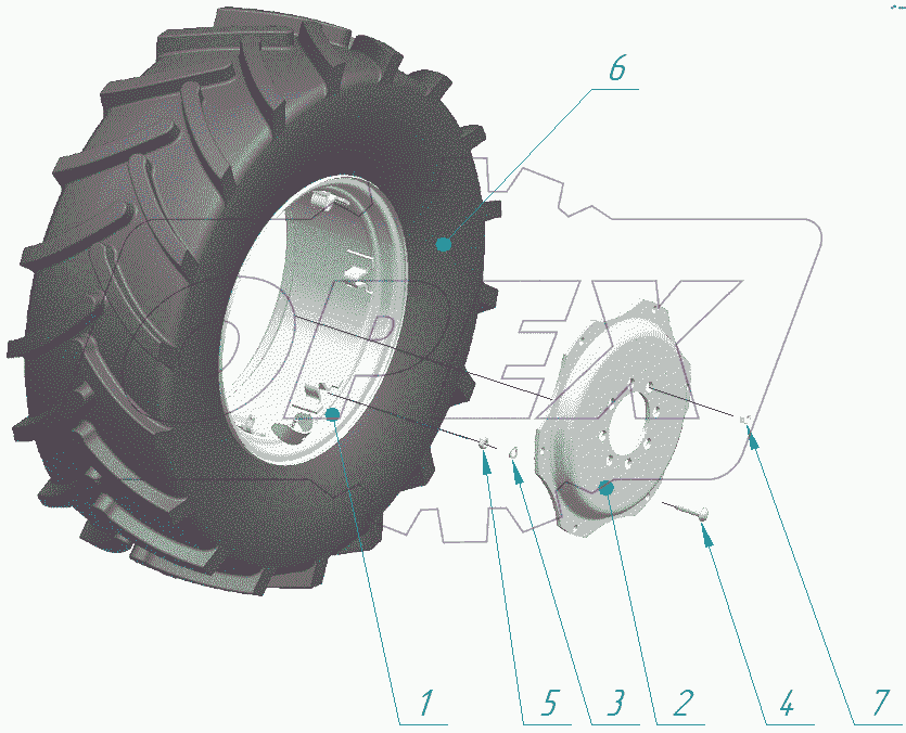  Колеса передние ведущие