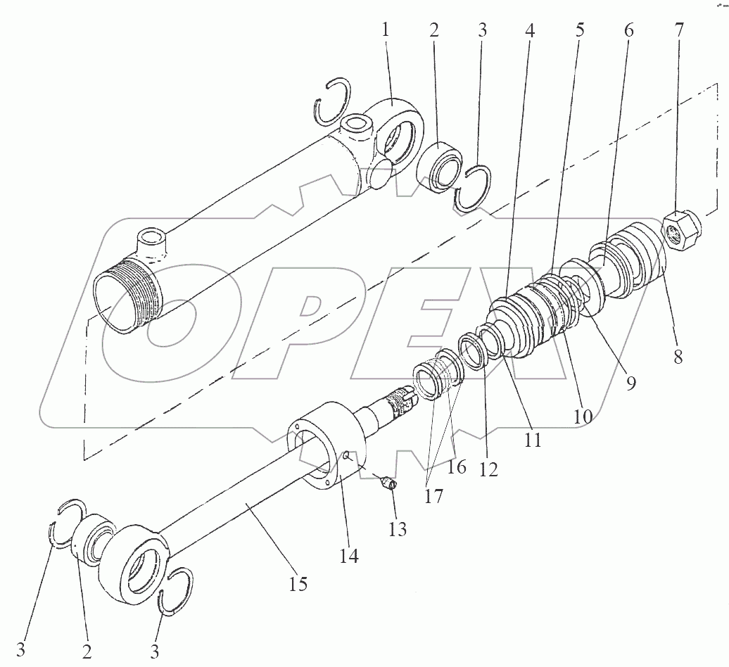  Гидроцилиндр 50x25-200