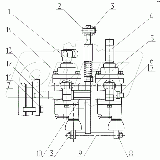 Кран тормозной
