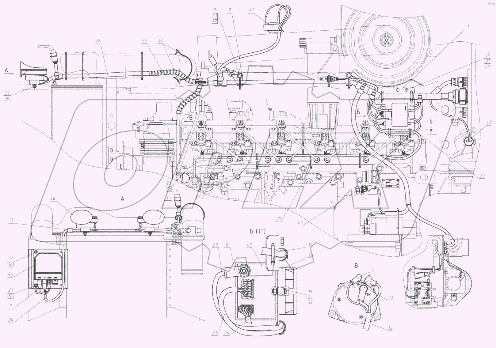  Электрооборудование двигателя