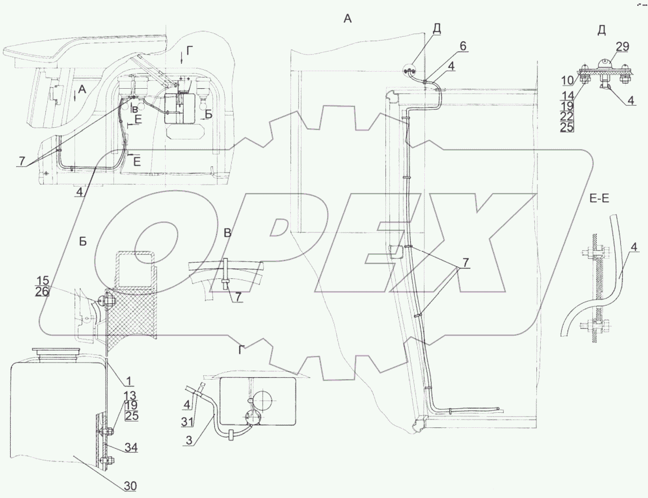 Установка стеклоомывателя