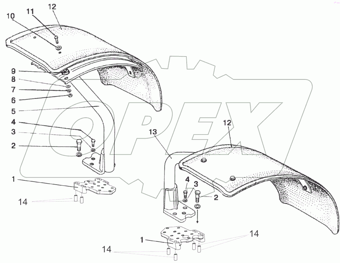  Крылья передних колес