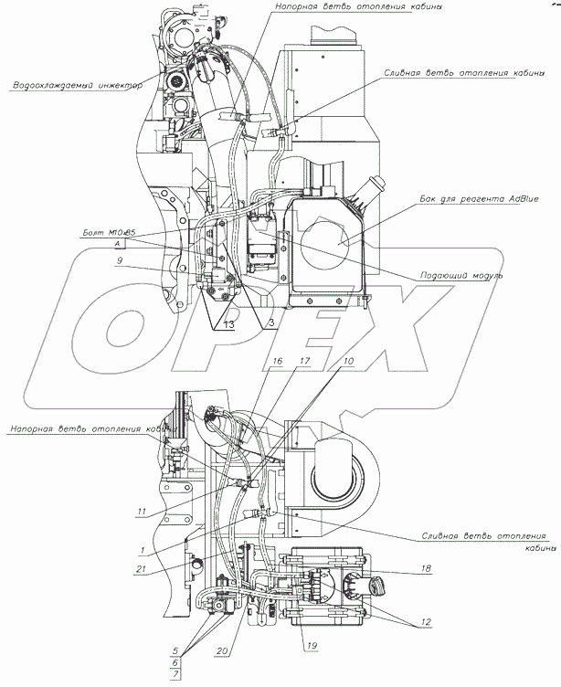  Система подогрева бака