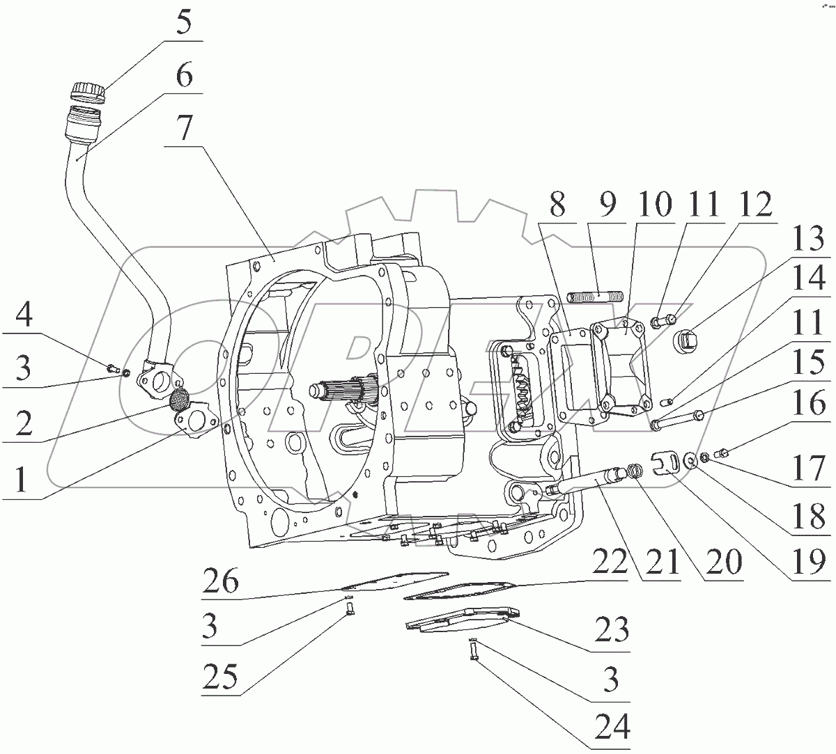  Корпус сцепления