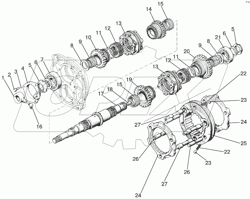  Вал первичный