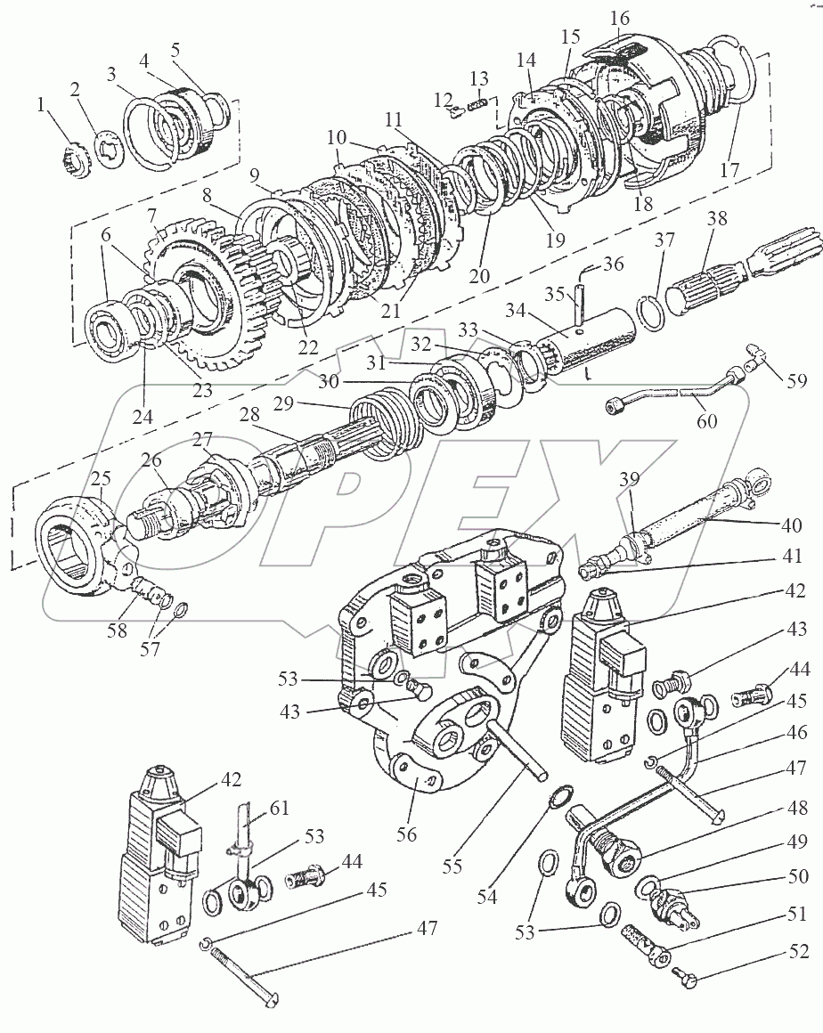  Привод переднего ведущего моста.