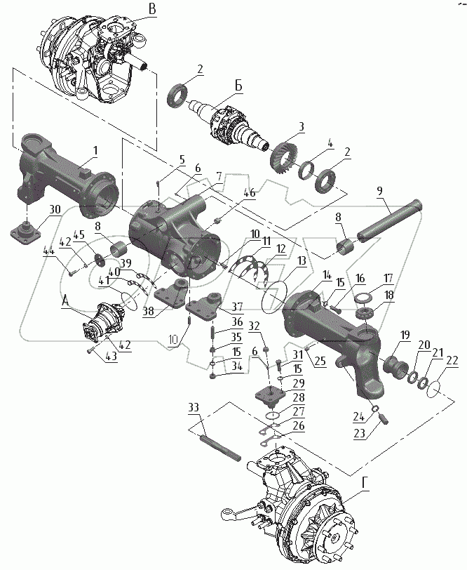  Передний ведущий мост.