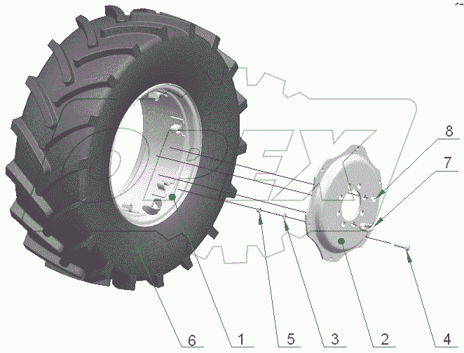 Колеса передние ведущие