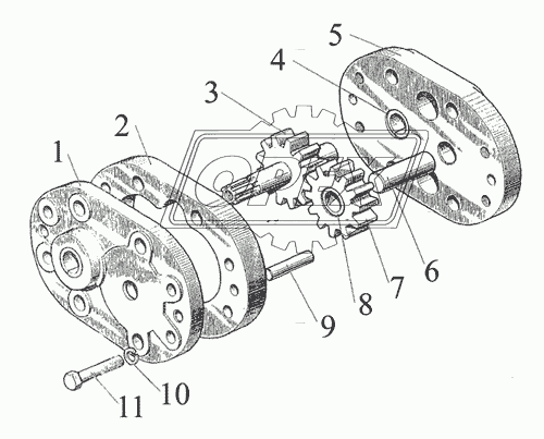 Насос масляный шестеренный