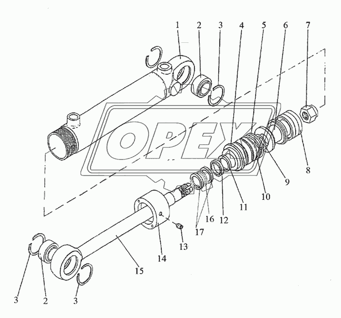 Гидроцилиндр 50x25-250
