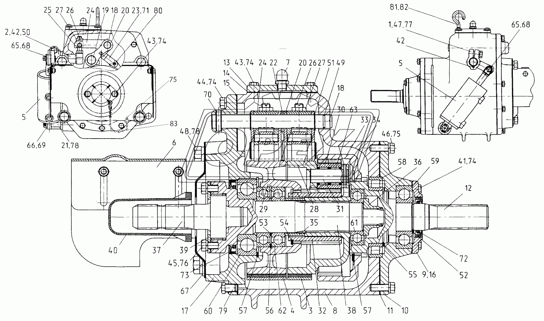 Передний ВОМ. Редуктор 2522-4209015-А