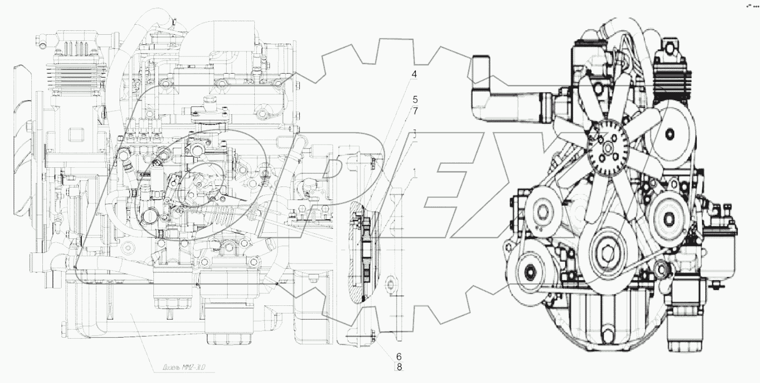Установка двигателя