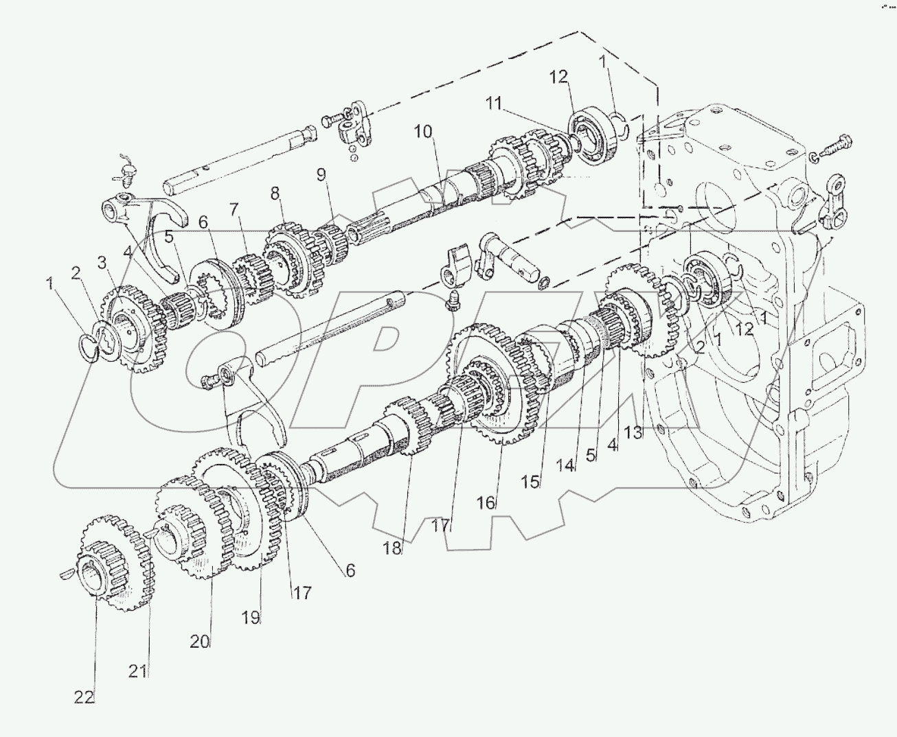 Вал первичный. Вал I промежуточный