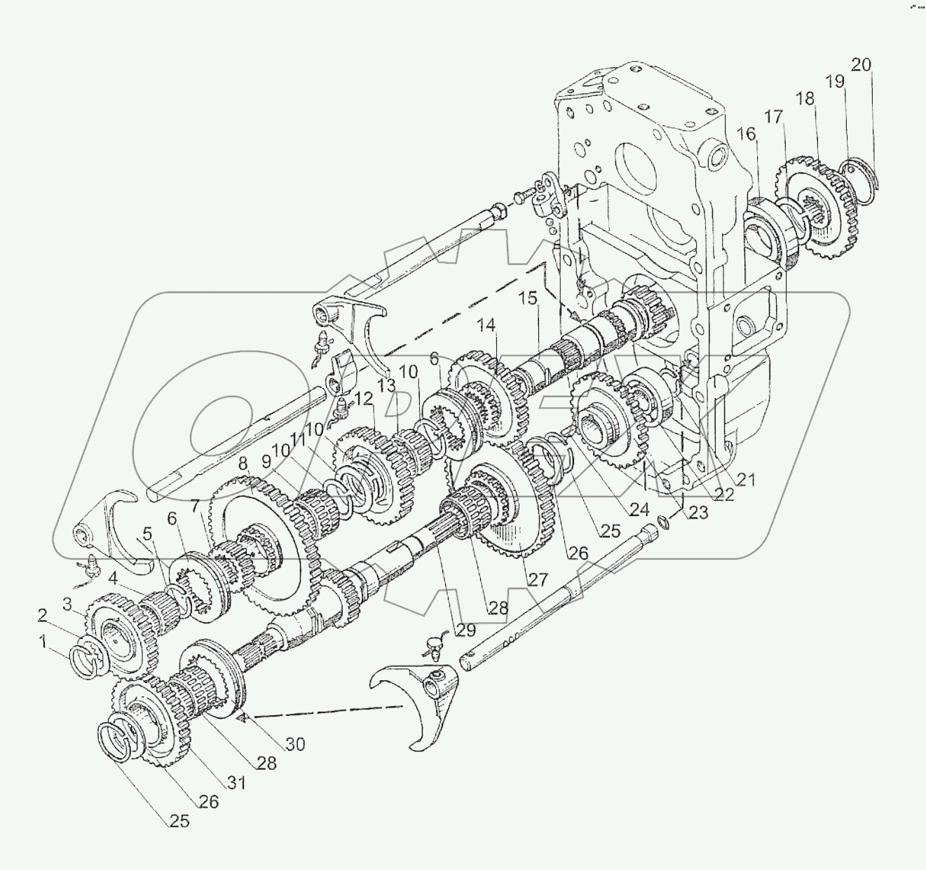 Вал промежуточный II. Вал выходной