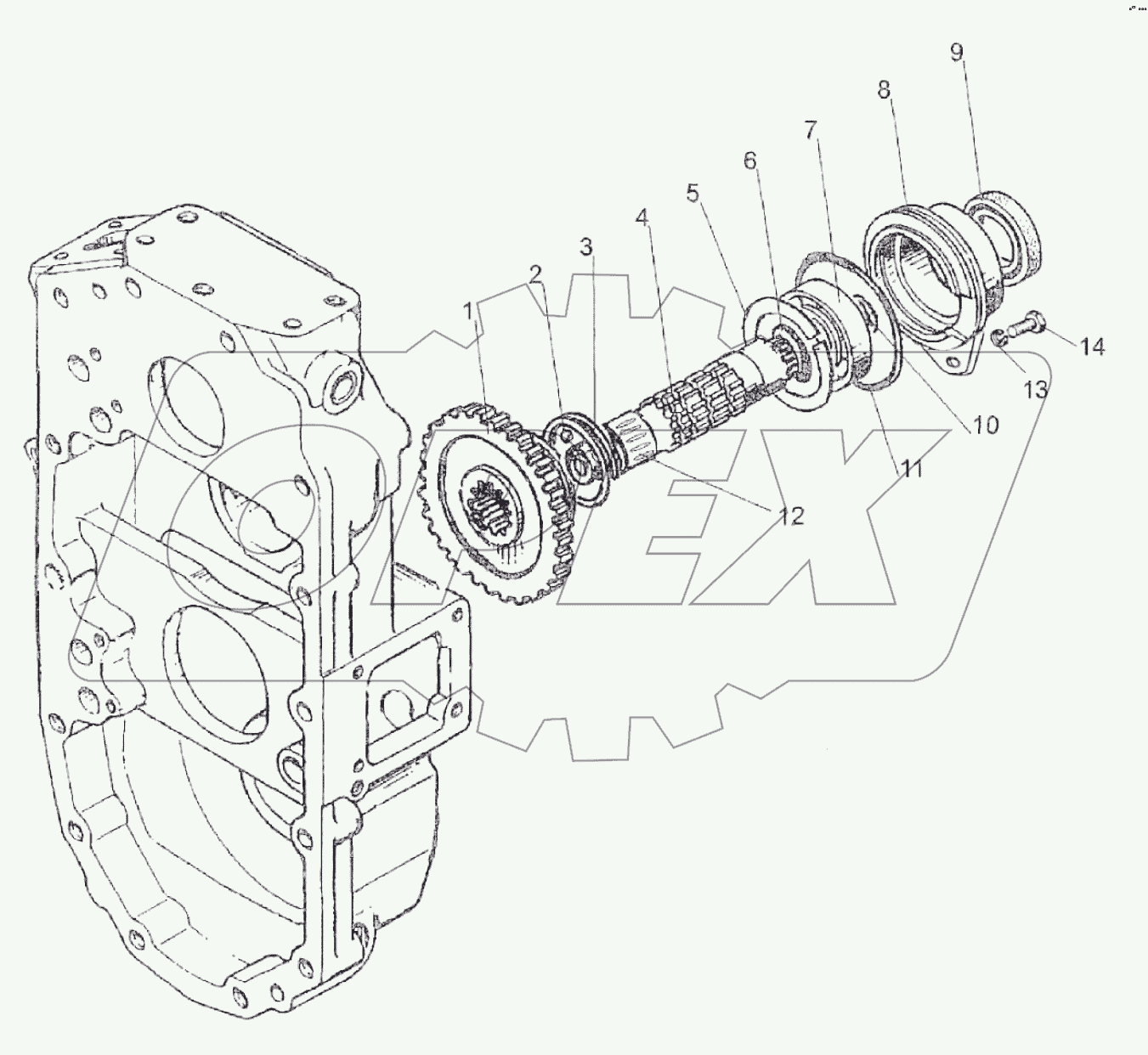 Вал привода ВОМ