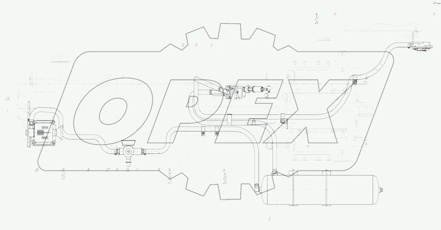 Установка пневмопривода