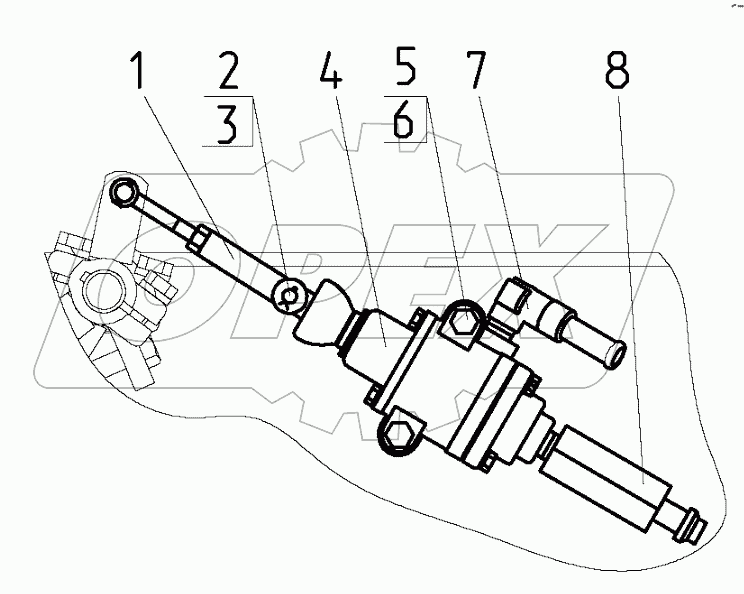 Установка крана тормозного