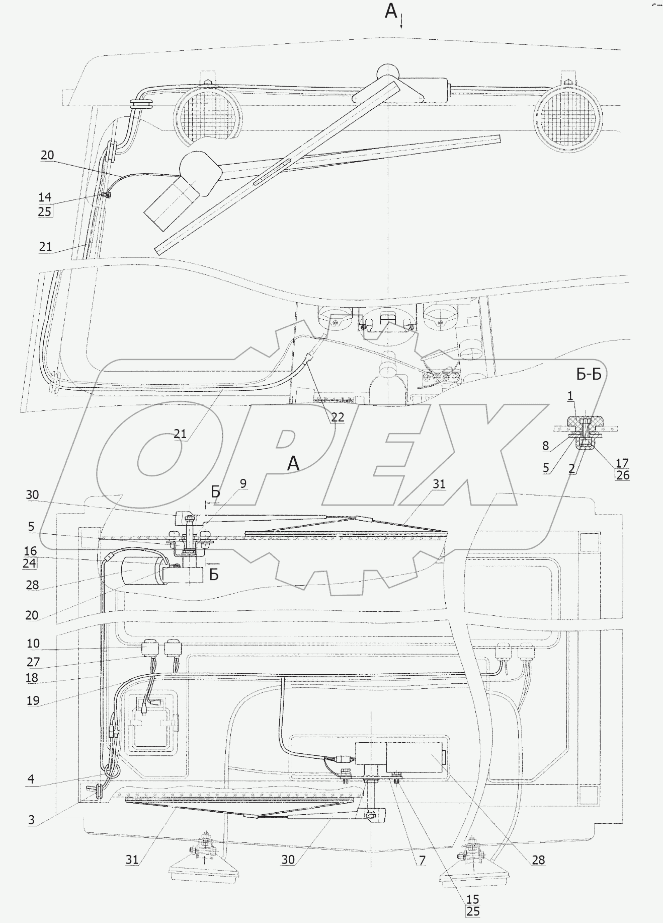 Установка стеклоочистителей