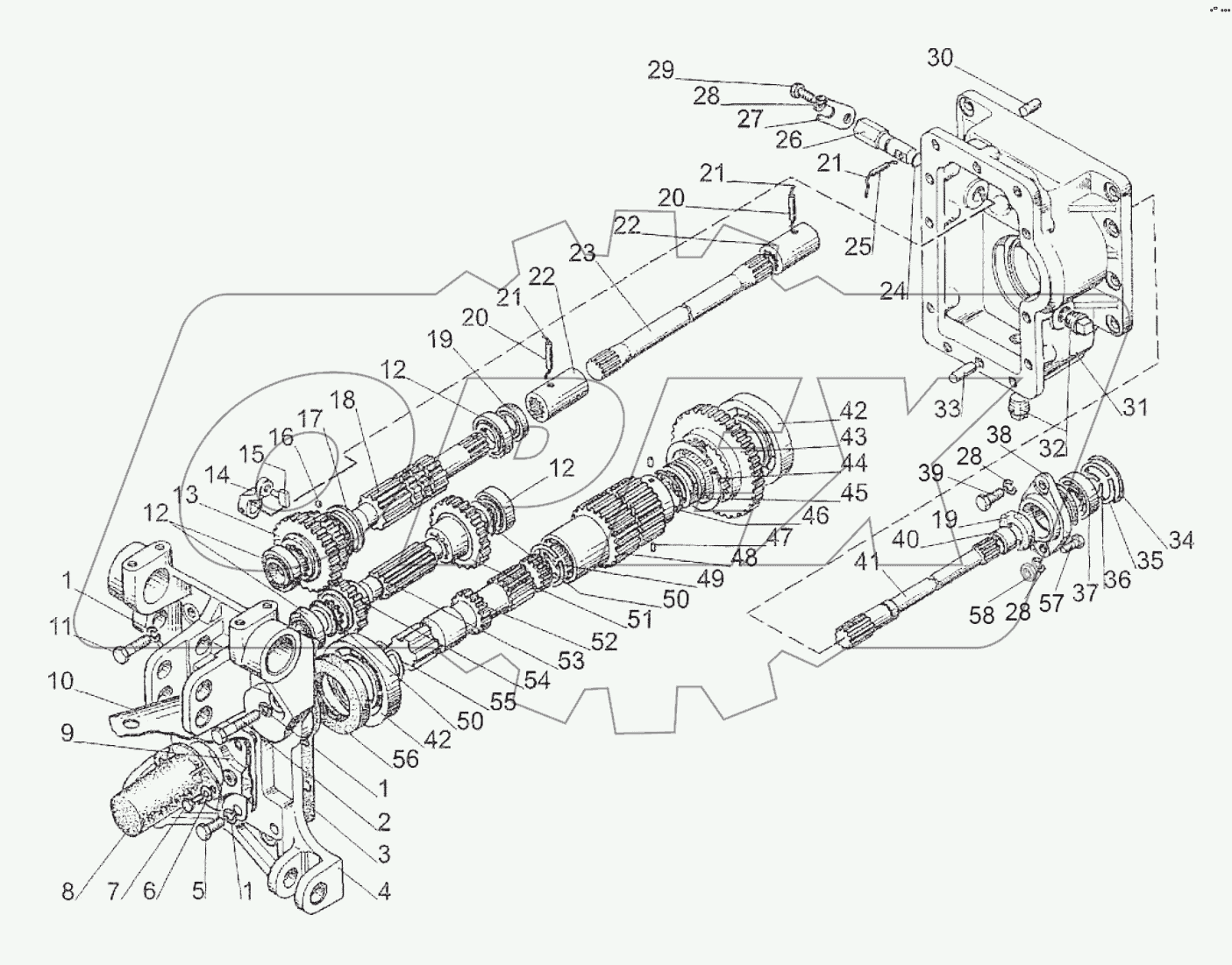 Вал отбора мощности передний