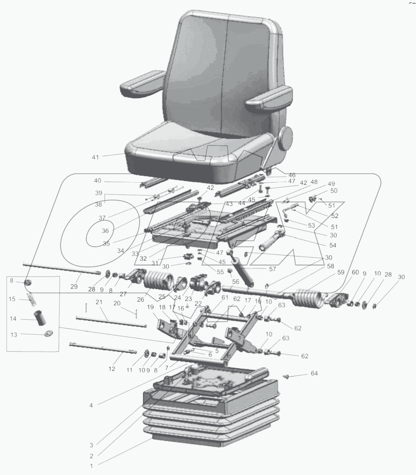 Сиденье оператора 80-6800010/80-6800010-01
