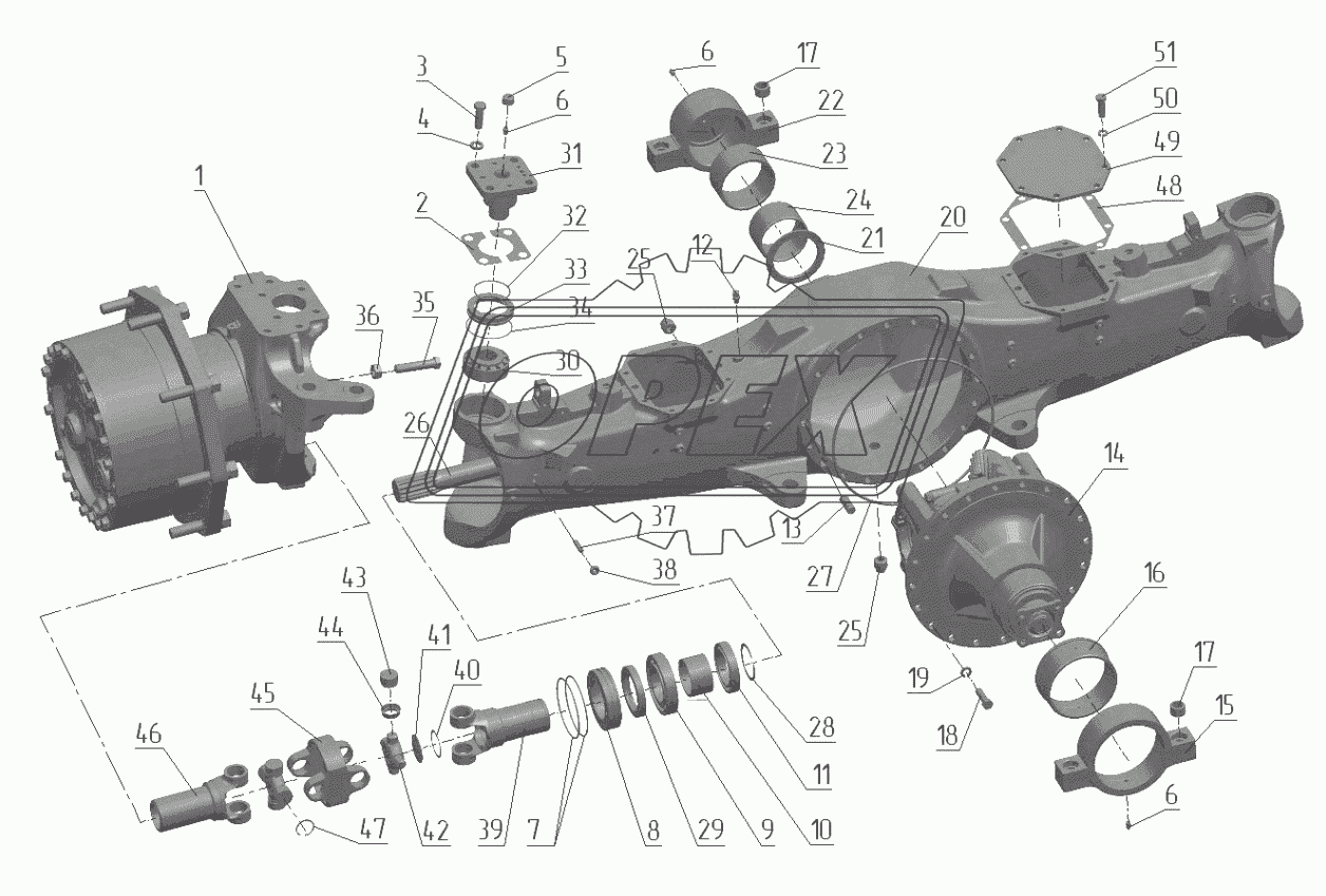 Мост передний