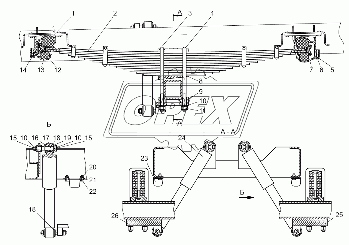 Подвеска задняя Ш353М-2910010